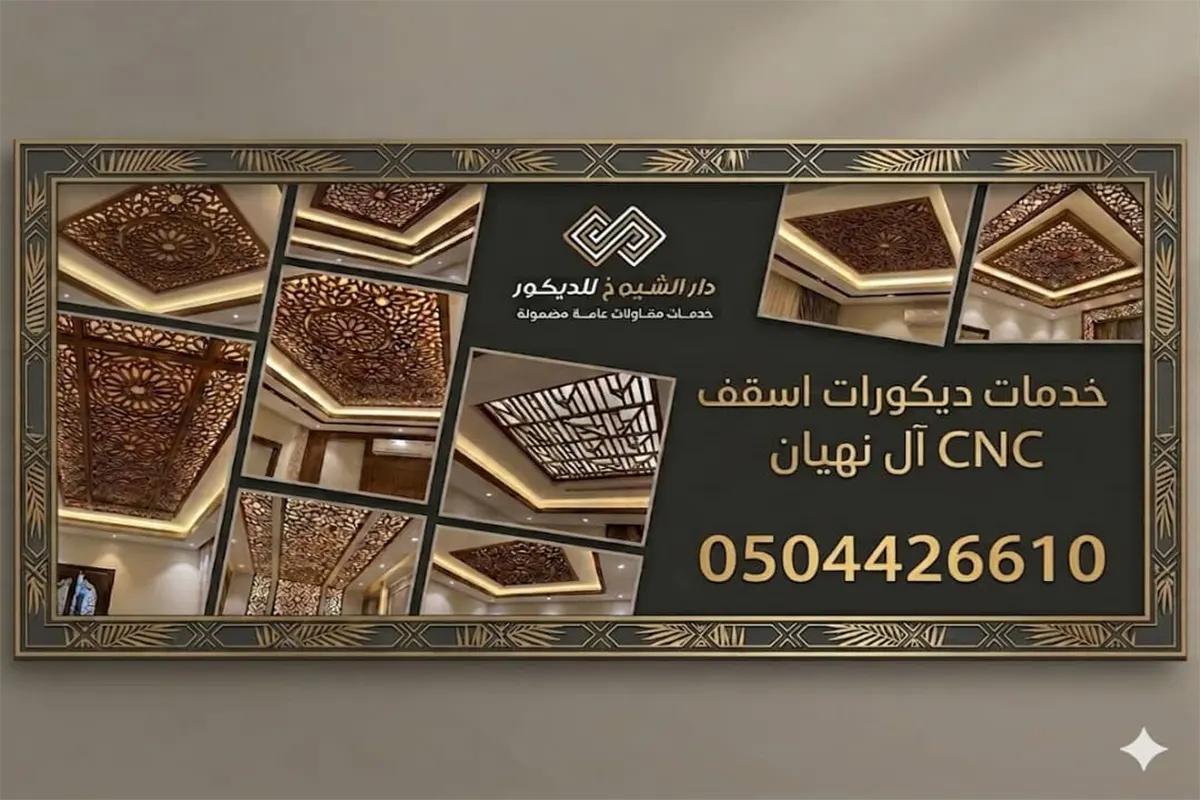 ديكورات اسقف cnc ال نهيان