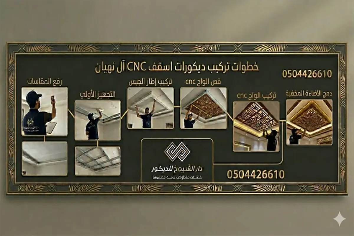 تركيب ديكورات اسقف cnc ال نهيان